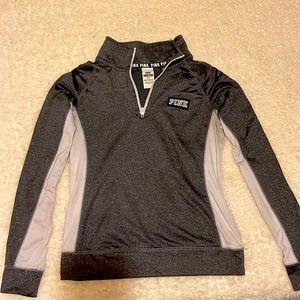 Pink /gray white sweater very thin